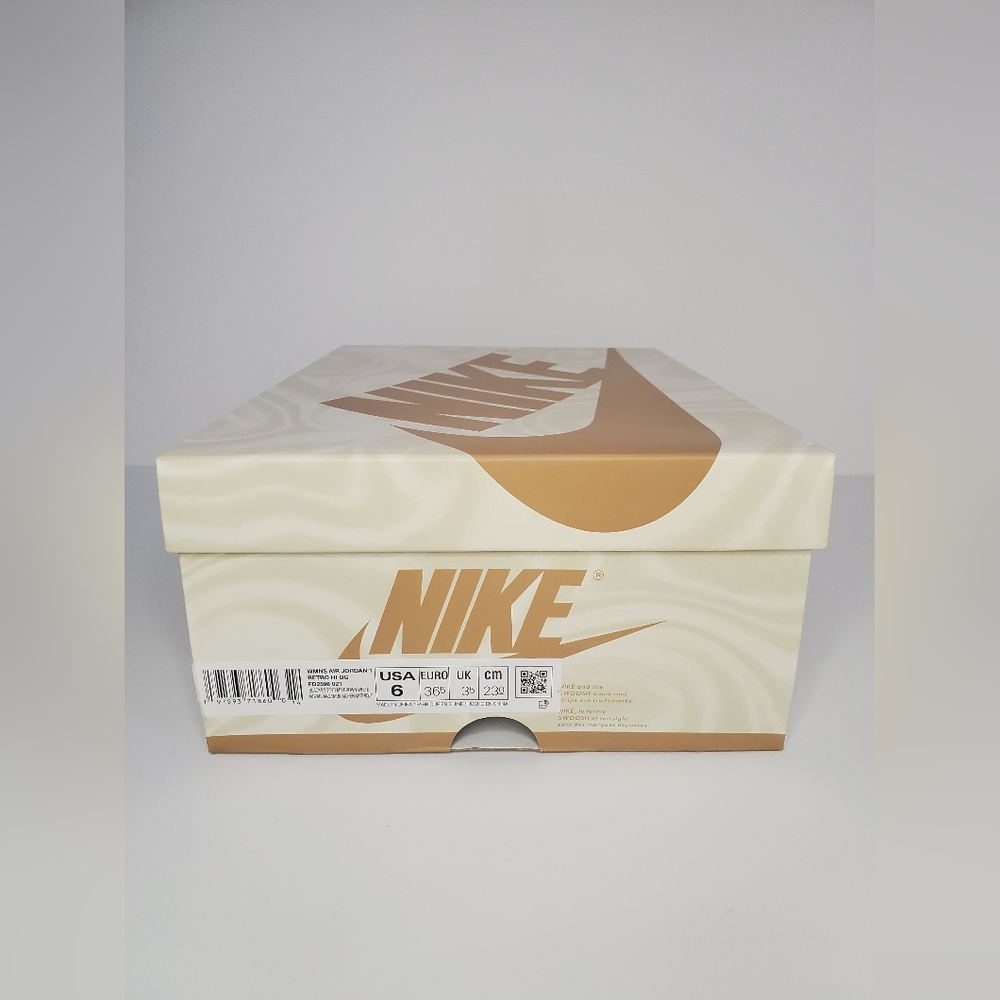 Pre-Owned Women’s Nike Air Jordan 1 Retro High OG Latte Size 6 Box Only Empty